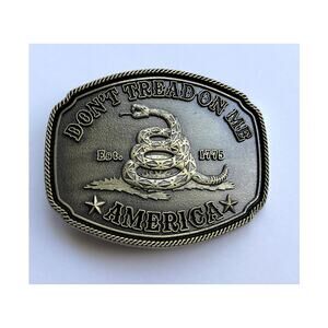 Gadsden Flag Don't Tread On Me Large Belt Buckle